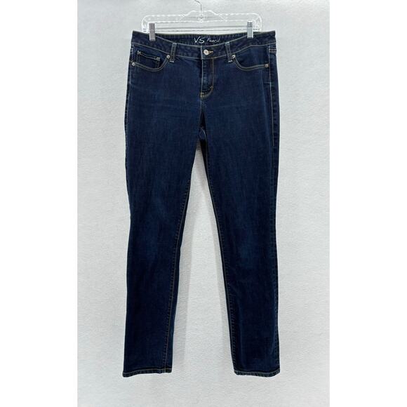Victoria's Secret Pencil Skinny Jeans size 12 Dark Wash Midrise Casual - Picture 1 of 8